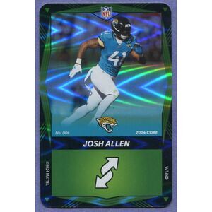 2024 Uno Elite Football Card Green Foil #4 Josh Allen